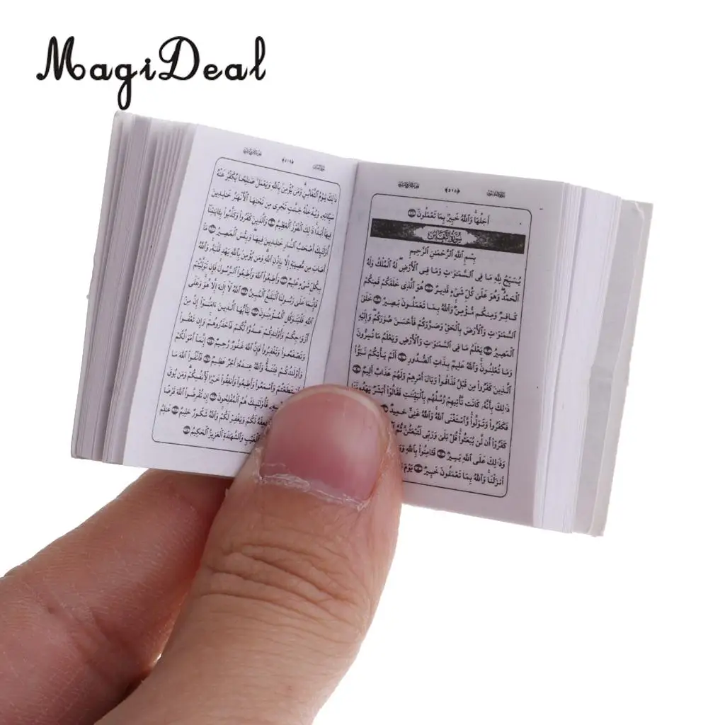 1/6 Scale Mini Holy Bible Book Model Dollhouse Miniatures Decoration for Study Room Green Cover