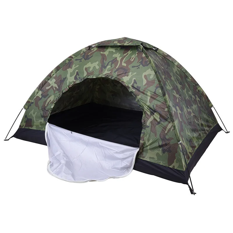 

2 Person Waterproof Camouflage Military Camping Tent Sun Shade Shelter Outdoor Hiking Fishing Beach Tents
