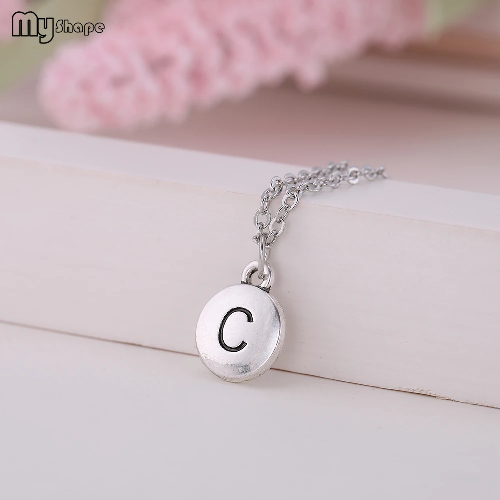 

My Shape 2019 Summer Chain Metal Crystal C Letter Pendant Small Jewelry Women's Necklace