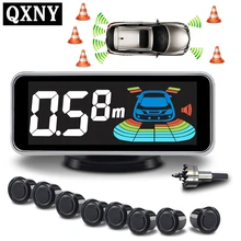 Parking Sensor Parktronic 8 Sensors Car Automobile Reversing Radar Electronics Auto Detector Backing Assistance Kit Voice Buzzer