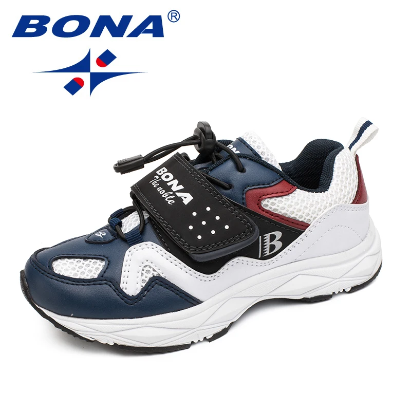 BONA/Новое поступление; Лидер продаж; стильная детская повседневная обувь на липучке; обувь для мальчиков; синтетическая обувь для девочек; Удобный светильник;
