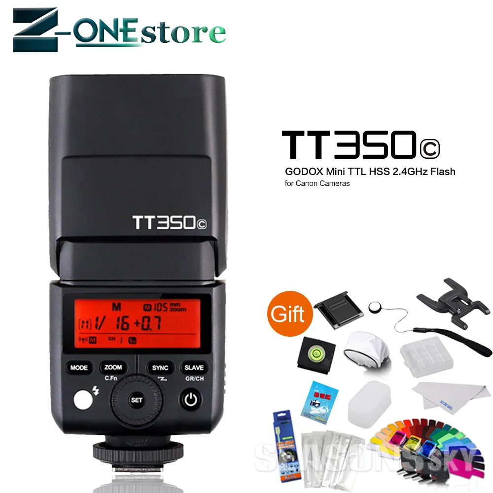 GODOX TT350C мини-Вспышка Speedlite 2 4G TTL GN36 для Canon 5D Mark III/IV 80D 70D 7D 6D 760D 750D 700D 60D 600D 5DIV |