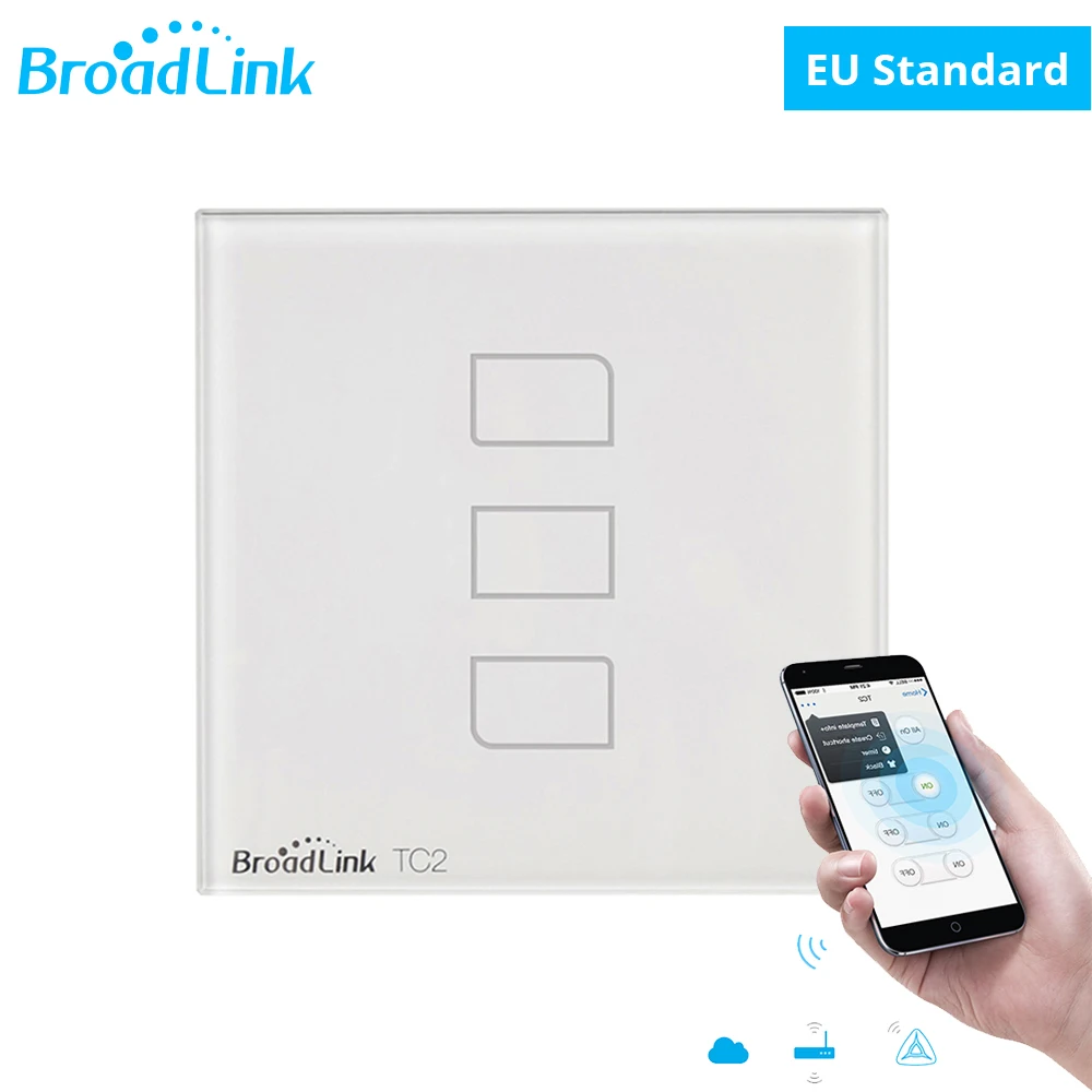 Новый переключатель света Broadlink TC2 EU умный настенный выключатель с дистанционным