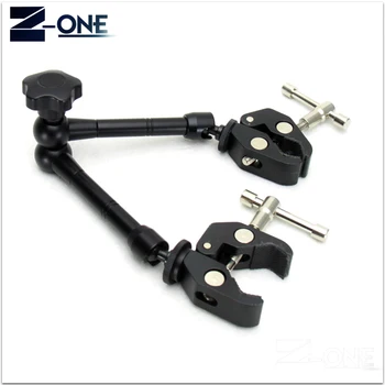 

11inch Adjustable Friction Articulating Magic Arm+Super Clamp+Phone clip For DSLR LCD Monitor LED video Light Camera Accessories