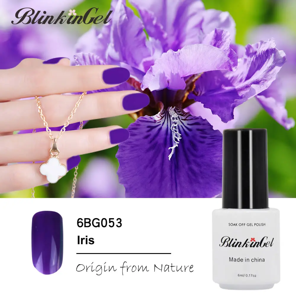 BlinkinGel 1 шт полимер УФ-гель для ногтей неоновый блеск Nagellak Перманентный лак для ногтей в разных цветах 6 мл - Цвет: 053