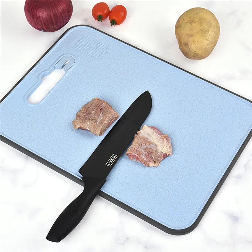 Разделочные Блоки многоцелевой пшеничной соломы разделочная доска Бытовая Нескользящая разделочная кухонная доска блоки#4M02