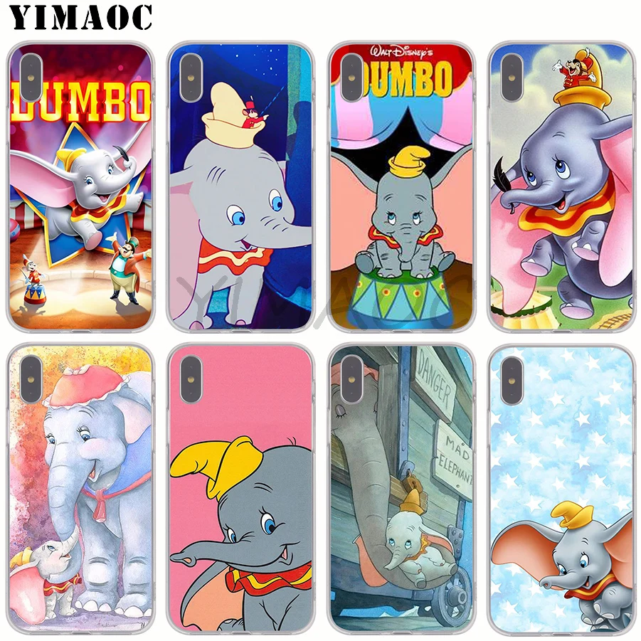 

YIMAOC Animation Dumbo Soft Silicone Phone Case for Apple iPhone XS Max XR X 8 7 6S Plus 5S SE TPU Cover