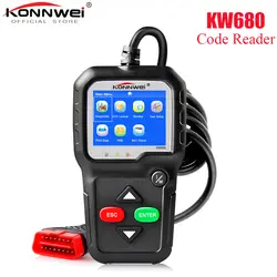 Новые KONNWEI kw680 OBD2 EOBD автомобильной сканера Бортовая Диагностика машины инструмент OBDII OBD 2 код читателя анализатор двигателя PK ELM327 AD310