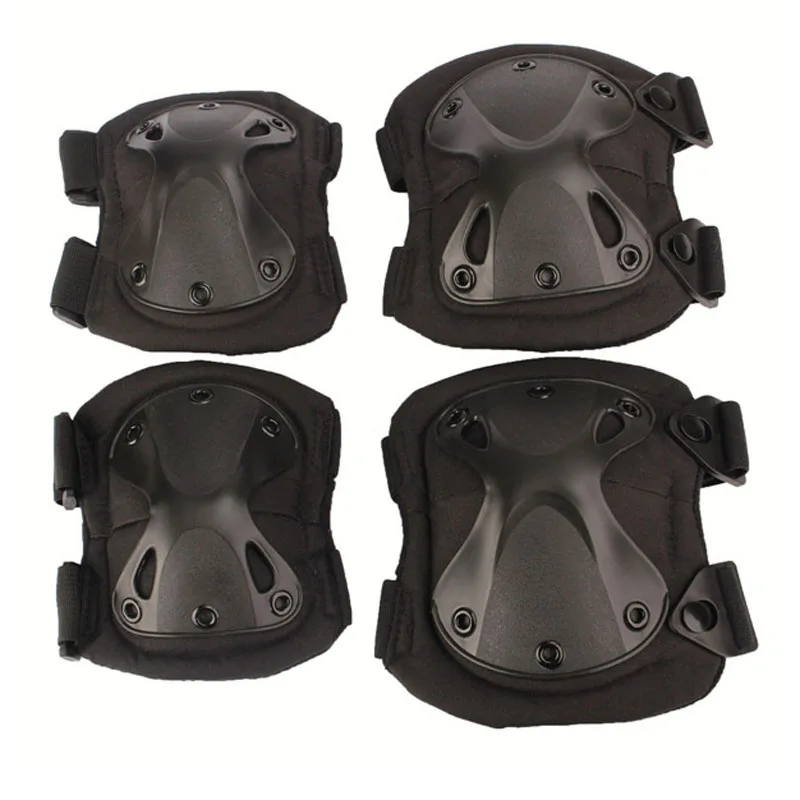 

4pcs Adjustable Sports Military Tactical Knee Pads Elbow Support KneePads Tape Elbow Tactical Knee Pads For Hunting
