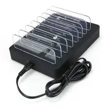 Универсальный Мульти Порты Desktop зарядная станция w/подставка держатель 8 Порты 2.4a Многофункциональный USB мобильного телефона Зарядное устройство для iPhone 7