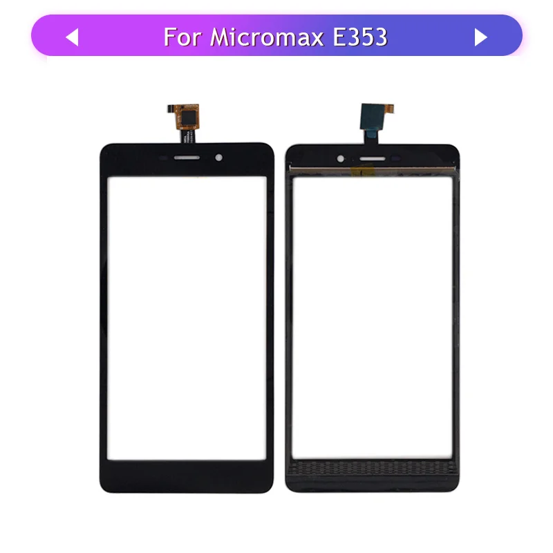 5 шт. сенсорный экран для Micromax E353 холст Мега E353 Сенсорный экран Стекло Панель дигитайзер сенсорный экран Сенсор Замена