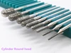 Jrealmer 10pcs/lot BM-C Diamond Burrs bits Cylinder Round Dremel Burr Rotary Tool Grinding Head Engraving Etching Abrasive tool ► Photo 2/4