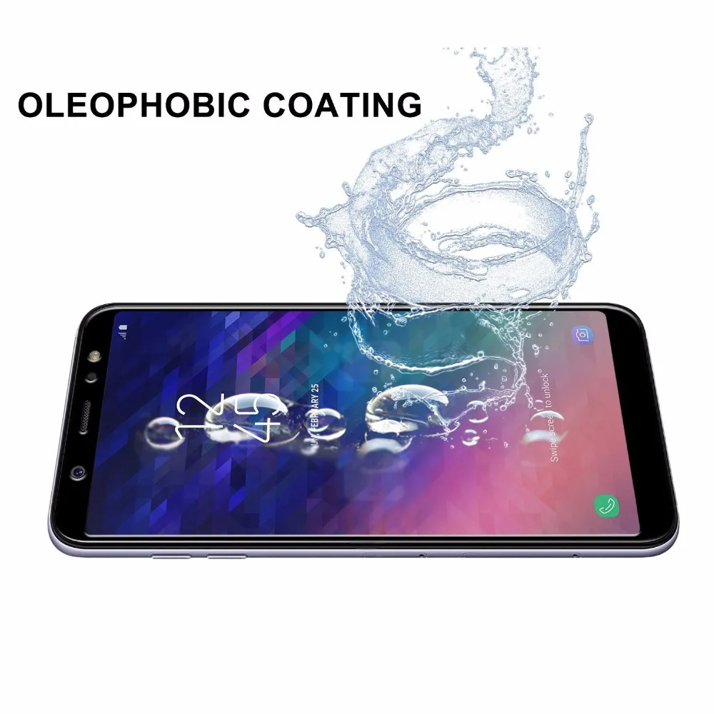 A6 A6Plus полноразмерная стеклянная пленка для Samsung Galaxy Plus + 2018 Защитная экрана 9H