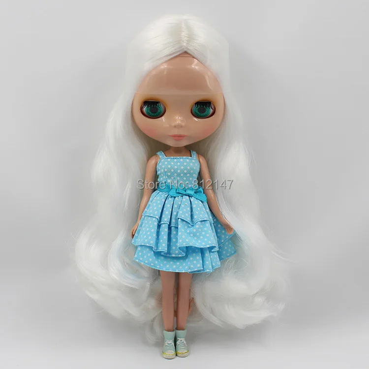 L12 телесного цвета blyth кукольные модные куклы(с белыми волосами, загорелая кожа
