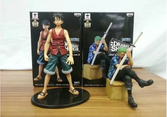 

2pcs/set Luffy zoro One Piece Anime Collectible Action Figures PVC Collection toys for christmas gift Free shipping