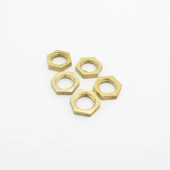 

5PCS 1/8" BSP Female Thread Brass Hex Lock Nuts Fit Pipe Fitting Adapter Coupler Connector