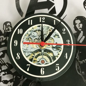 

Sticker Retro Personality Movement Handicrafts Clock Creative Cartoon Classic Legend Vinyl Record Quartz Hand Wall Clocks