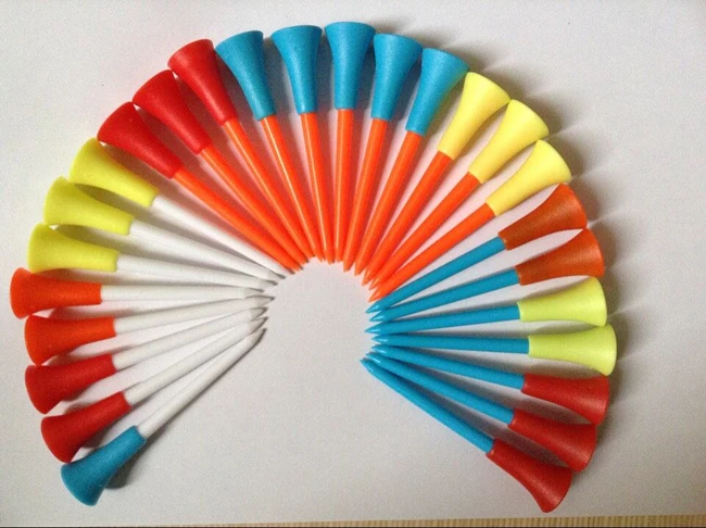 50pcs bulk Assorted color plastic golf tee with rubber tip 50pcs bulk Assorted color plastic golf tee with rubber tip