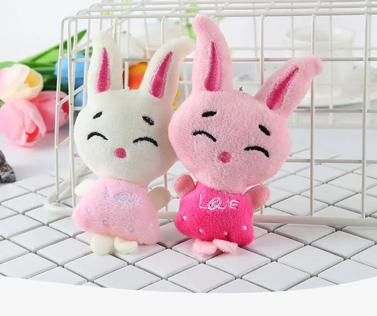 9 см Плюшевые игрушки для взрослых кролика шерсть животных кукла плюшевые игрушки мягкие игрушки для детей женщины подарок на день рождения куклы брелок для ребенка