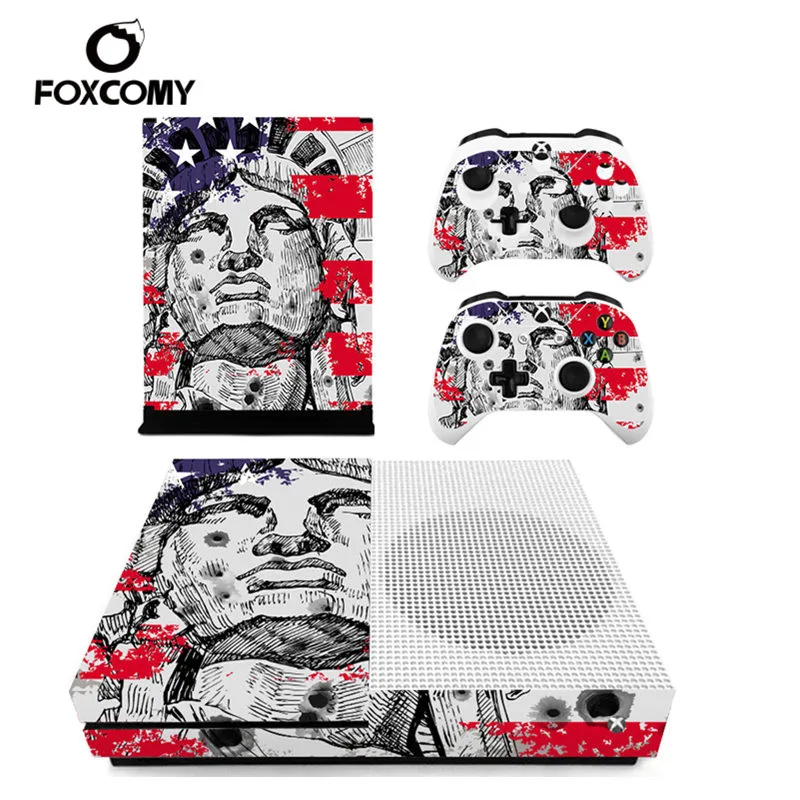 

Statue of Liberty British flag Console Cover For Microsoft Xbox One SLIM Skin Stickers Controller Protective For XBOXONE S