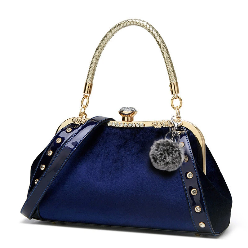 السيدات الكتف Crossbody حقائب النساء حقائب المخملية جلد اليد للنساء رسول الأعلى مقبض حقيبة دلو مع الكرة