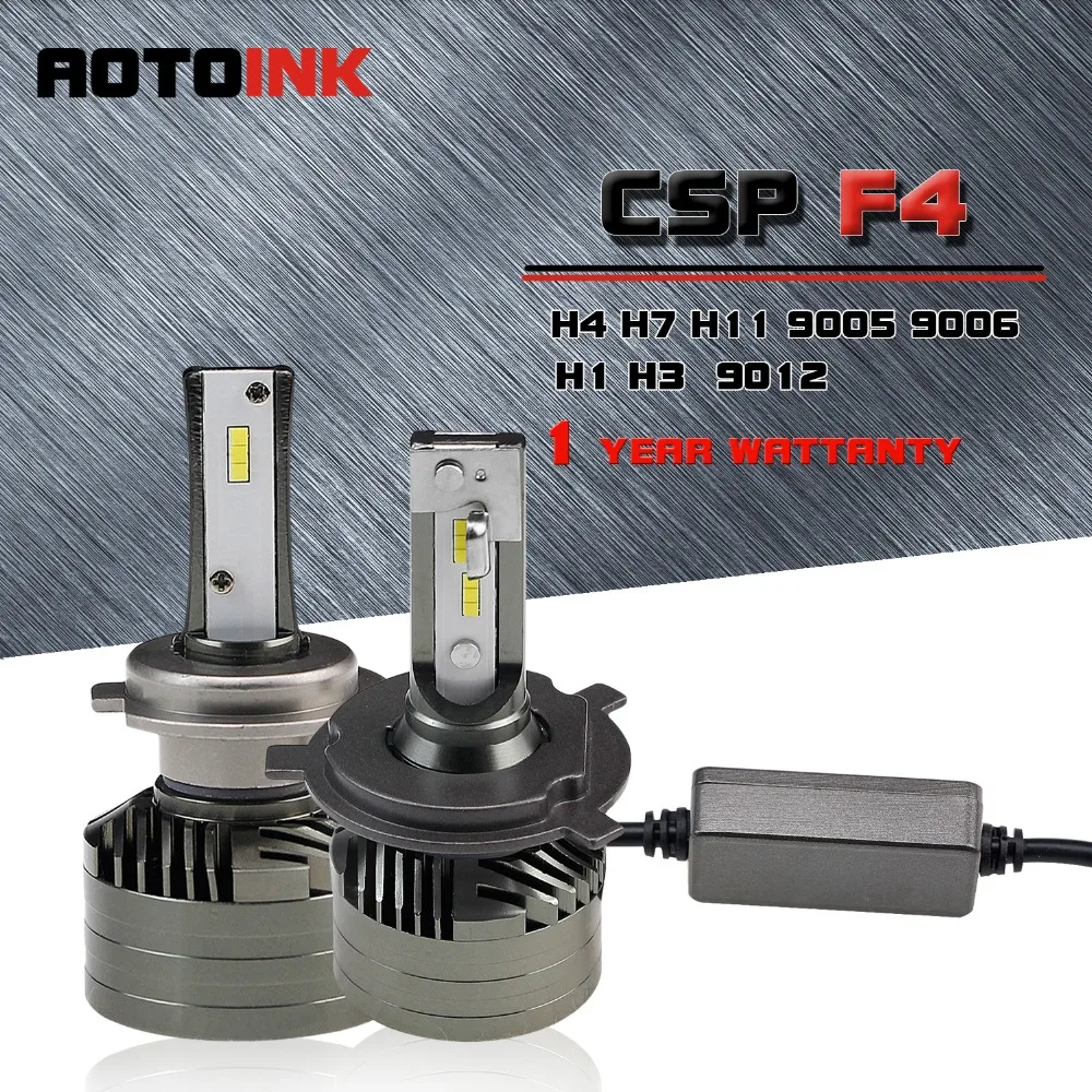 Acheter AOTOINK H4 H7 LED Phare De Voiture 9005 H11 H8 H9 HB1 HB3 9006 9012 880 Feux De Voiture Lampe Ampoule Brouillard Lumière 12 V 60 W 9000LM 6000 K 2 PCS