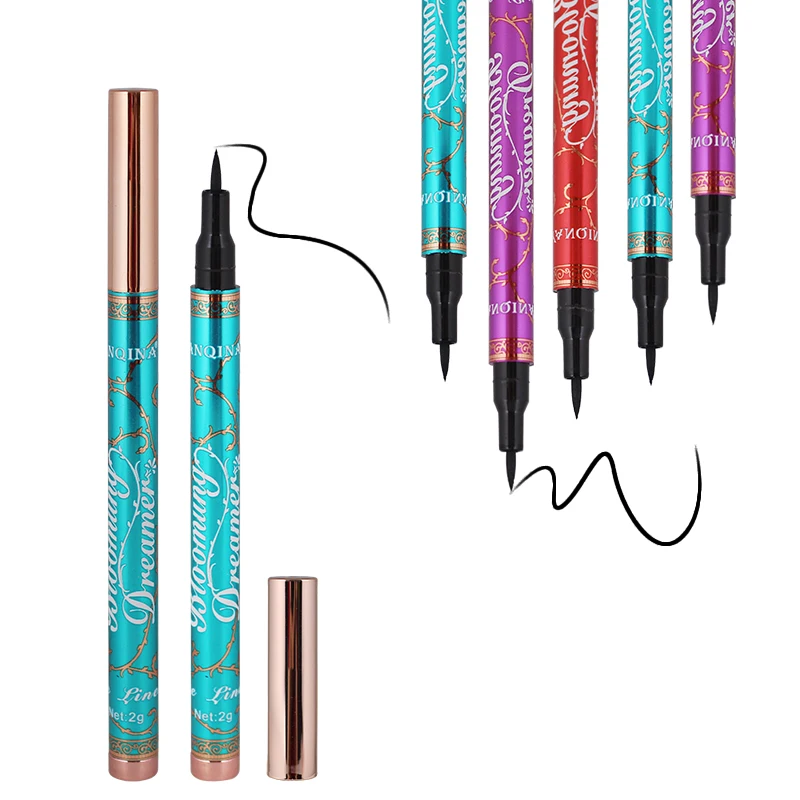 YANQINA black eyeliner pen hard head quick drying eye liner waterproof