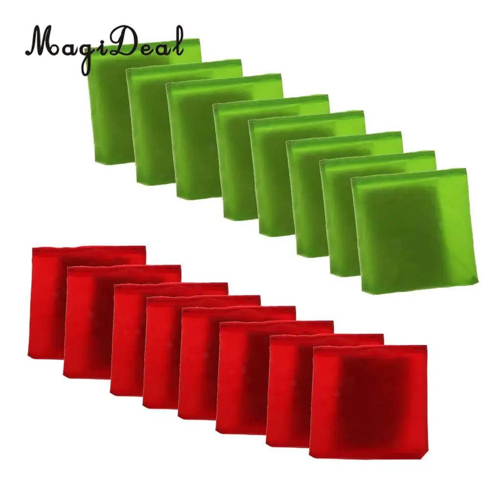 MagiDeal 16 Pieces Double Layer Cornhole Bag - Bean Bag for Tossing Corn Hole Game