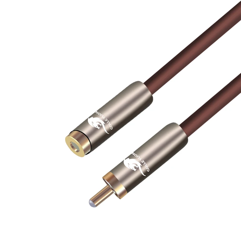 HIFI RCA Audio Cable Male RCA to RCA Female SPDIF Digital Coaxial Cable for DVD Sound Devices Subwoofer Amplifier OFC Braided