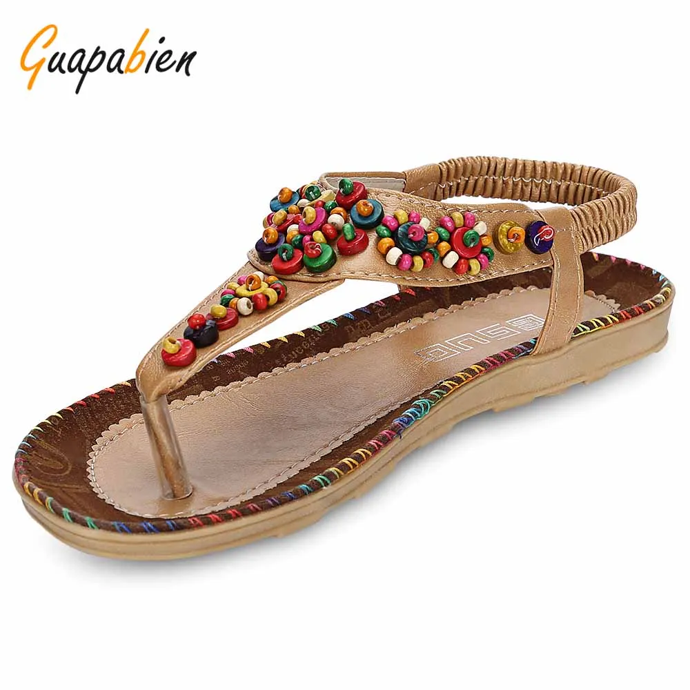 beaded flat sandals