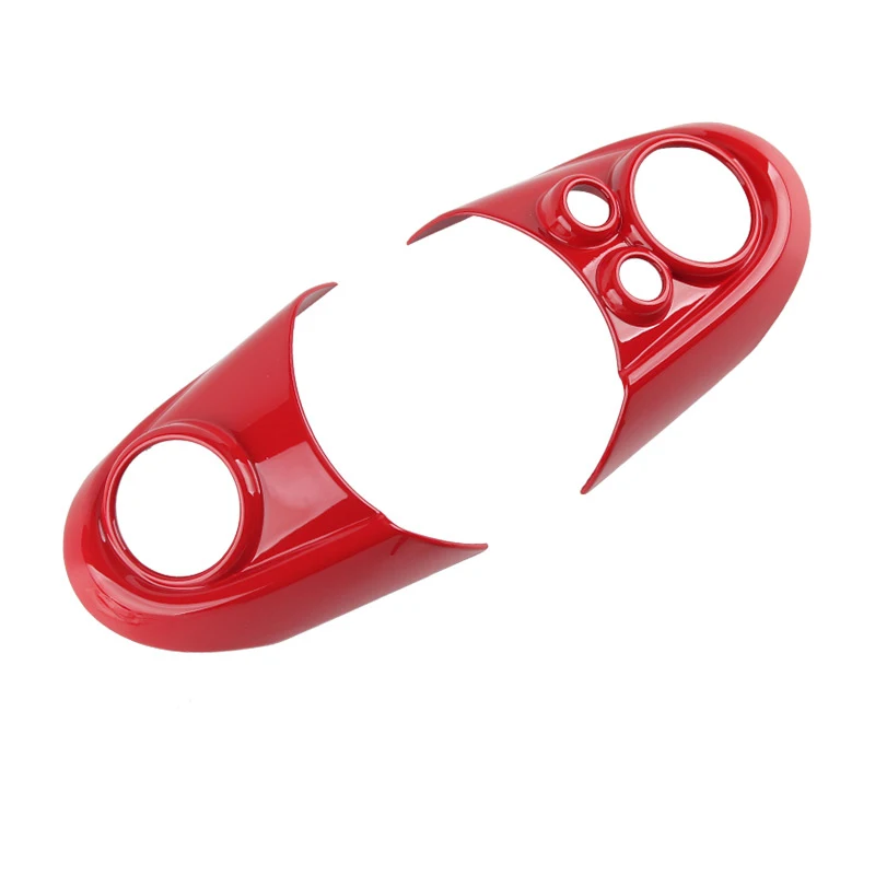 Стайлинг руля наклейка крышка графическая наклейка для Mini one cooper F56/F55/F60/F54 аксессуары наклейки - Название цвета: Red 2pc