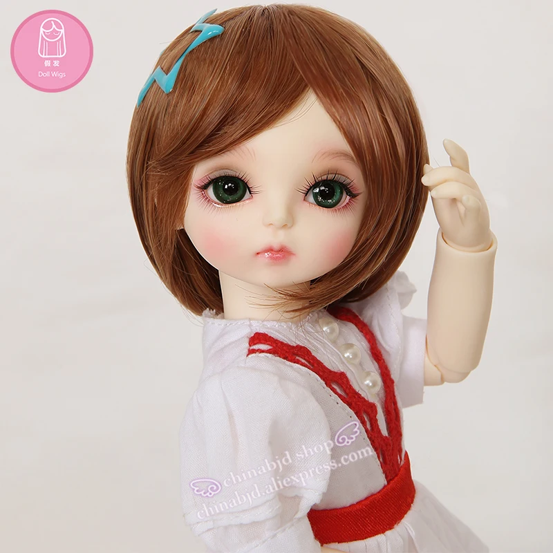 Парик для куклы bjd, прекрасные волосы, Размер 6,5 дюйма, 1/6, высокотемпературный кудрявый парик для шарнирной куклы, прекрасный парик в красоте, волосы принцессы L06B