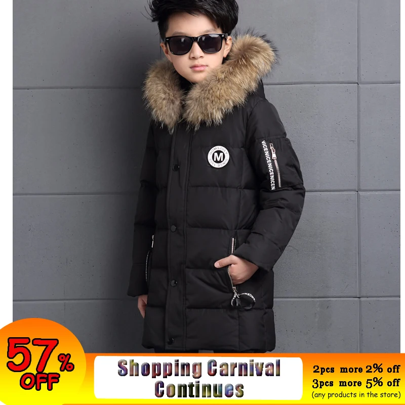 Big Boys Winter Jackets True Fur Hooded Down Coats For Boys Thicken Outerwear Warm Down Parkas Jackets 8 9 10 12 14 15 16 Years Big Boys Winter Jackets True Fur Hooded Down Coats For Boys Thicken Outerwear Warm Down Parkas Jackets 8 9 10 12 14 15 16 Years
