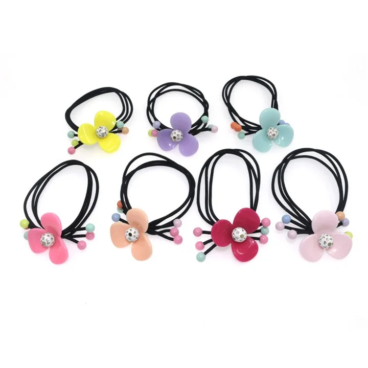2 10pcslot Kids Elastic Hair Bands Hair Accessories For Women Headband Soft Fabric Girls Flower Hairband Children Rubber Band 30
