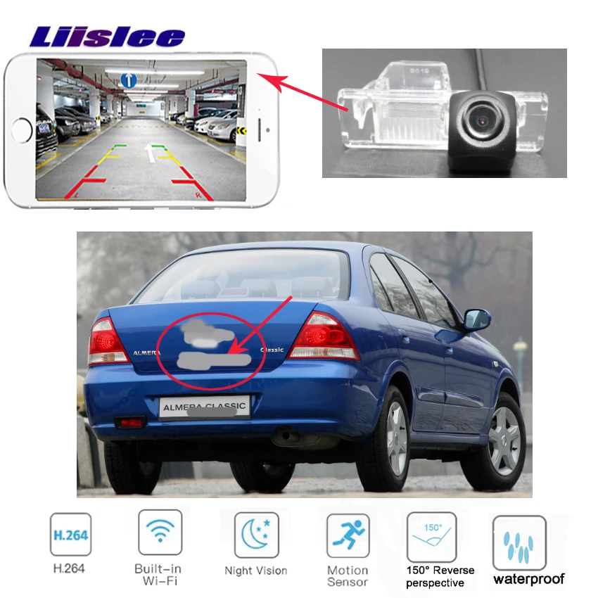 LiisLee Автомобильная Беспроводная камера заднего вида для nissan almera n16 n17 g11 Almera