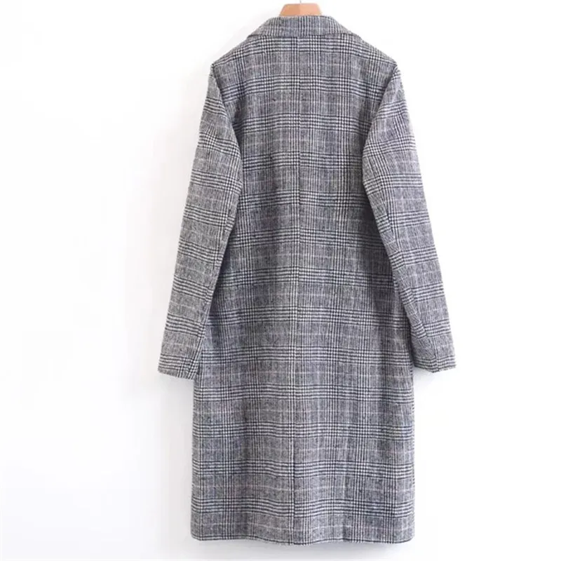 Mode Manteau Haute 2018 De Kaki Streetwear Élégant Longue Vêtements Laine Qualité Toyouth Nouveau Femmes Causalité Pardessus Lâche Vintage wStawq