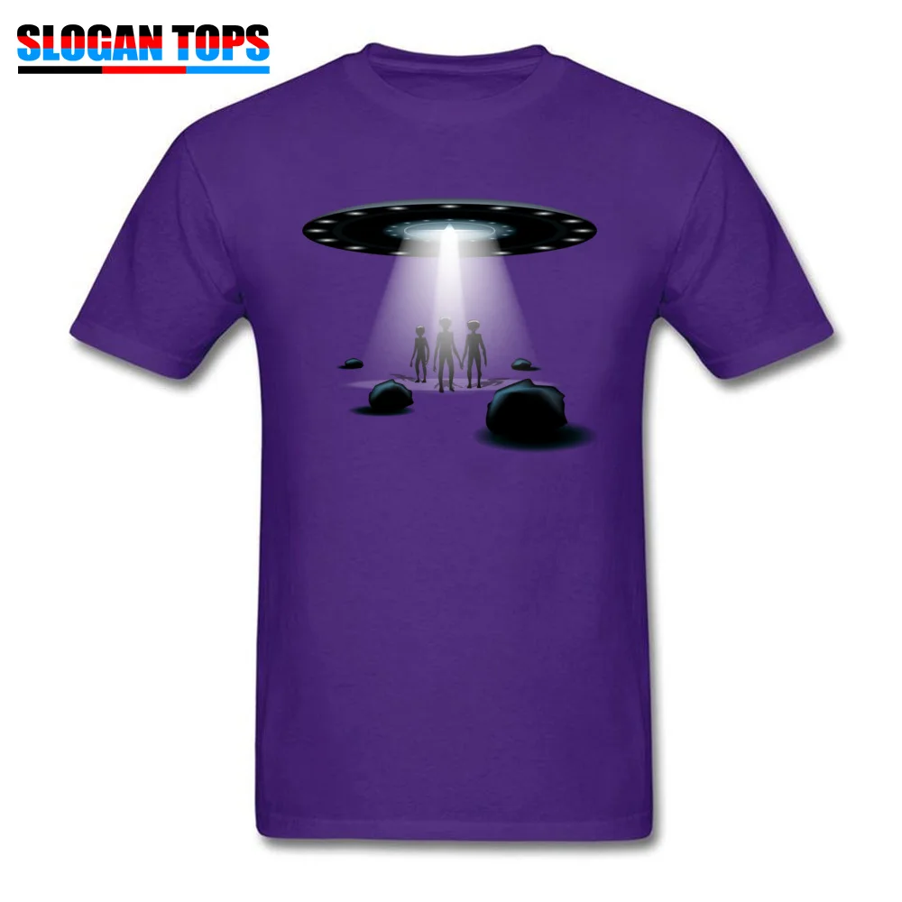 New Arrival UFO18912Y Print Short Sleeve T-Shirt Summer Fall O-Neck 100% Cotton Tops Shirts for Men Tops Tees Printing UFO18912Y purple