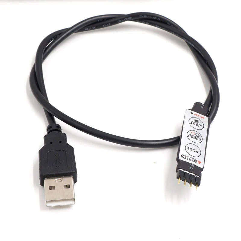 USB RGB контроллер DC5V выключатели со светодиодным индикатором с 3 ключа 4 Pin гнездовой разъем для 5V Светодиодная лента RGB с питанием от USB 19 динамических режимов для светодиодной ленты