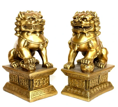 

Antique bronze Pure Copper Brass Brass lion decoration anti lilliputian