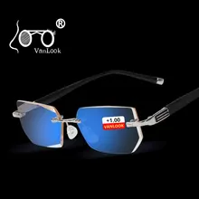 Vanlook мужские очки для чтения без оправы, антибликовые очки для глаз с диоптриями для зрения+ 1 1,5 2 2,5 3 3,5 4 Vanlook мужские очки для чтения без оправы, антибликовые очки для глаз с диоптриями для зрения+ 1 1,5 2 2,5 3 3,5 4