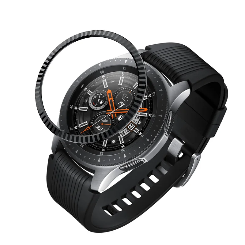 Ободок кольцо клейкая крышка против царапин нержавеющая сталь для samsung Galaxy Watch 46 мм/gear S3 NK-Shopping