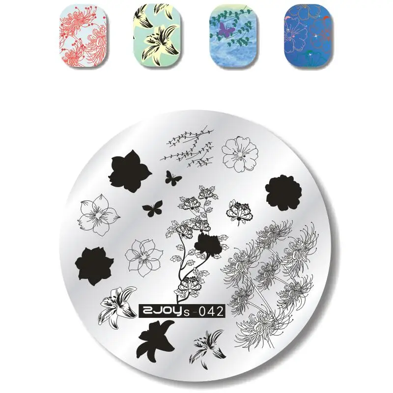 

1 PC Round Shape Nail Stamping Plates Manicure Stamp Template Nail Art DIY Image Plate Stamping Tool zjoys39-66