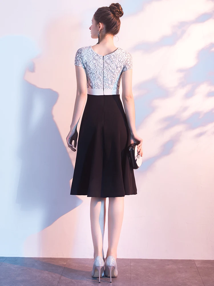Винтажное короткое платье с коротким рукавом для выпускного вечера 2020 Vestido De Festa