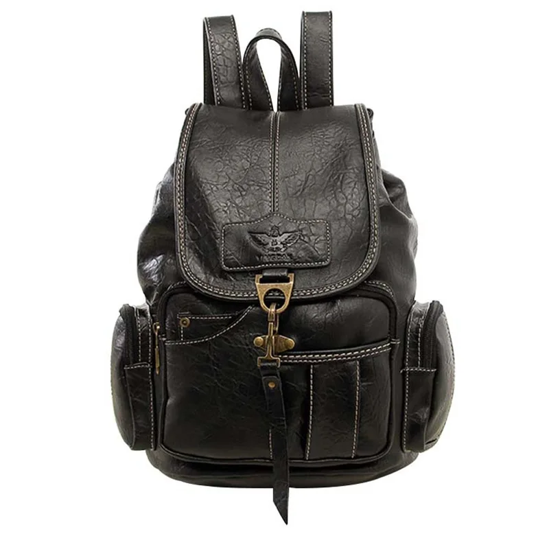 Women Backpack Vintage Backpacks for Teenage Girls Large Black School Bag Shoulder Bag Travel Rucksack Mochila