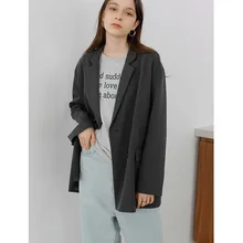 Loose Simple Vertical Weight and Texture Small Suit Jacket Women Spring Han Version Leisure Suit 2019 Women Jackets and Coats