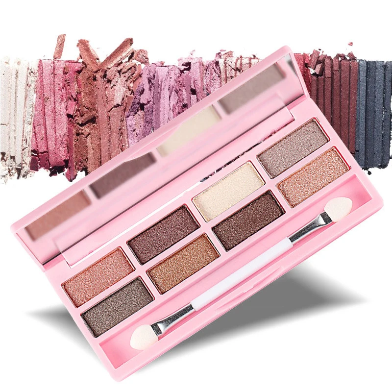 

8 Colors eyeshadow palette Crystal diamond shine Make up Eye Shadow Long-lasting Easy To Wear Eyeshadow Matte Shimmer sombras