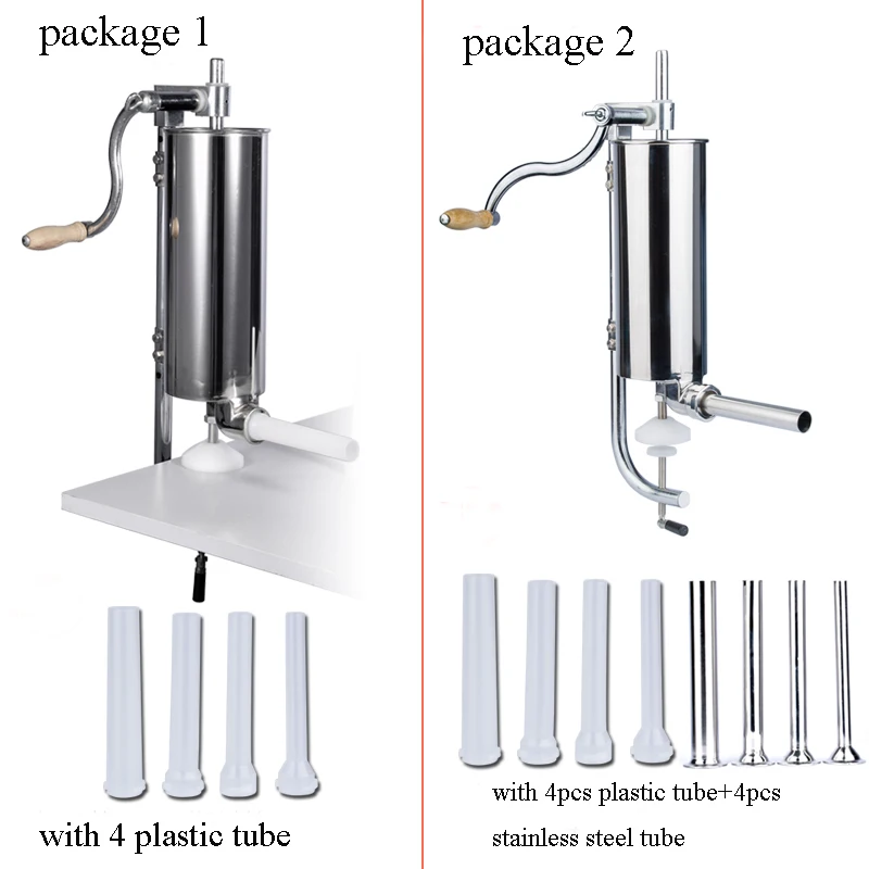 XMT-HOME, новые мясные шприцы для колбасы, разливочная машина из нержавеющей стали, домашние и коммерческие Ручные Шприцы для колбасы, 1 шт