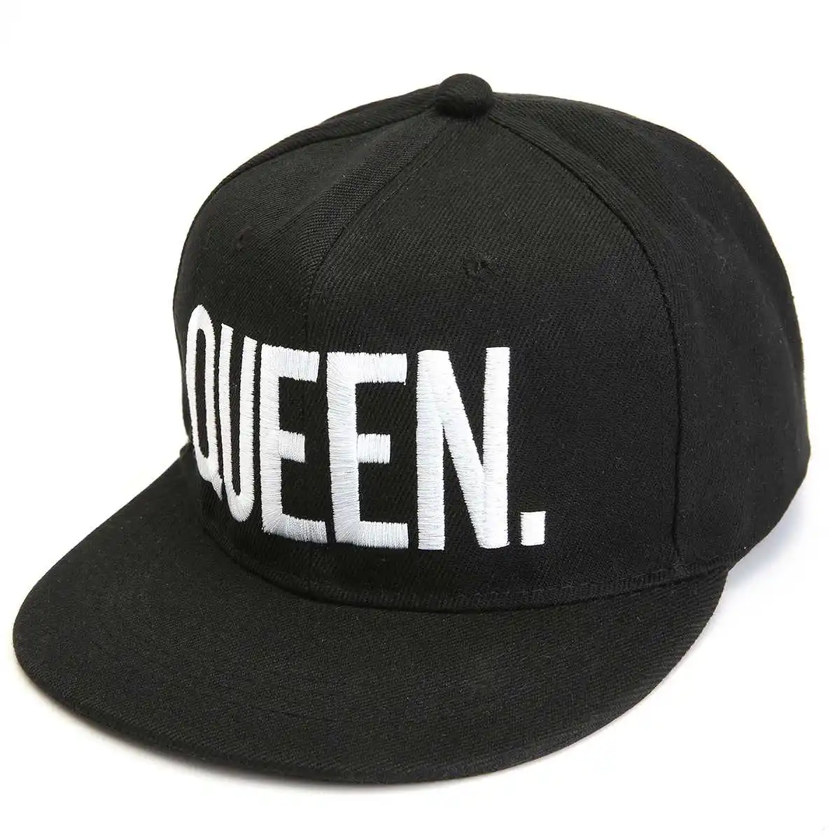 Black White Queen Новое поступление Регулируемый письмо КОРОЛЬ и queen шляпа, бейсбольная кепка Шапки в стиле «хип-хоп» для влюбленных облегающая бейсболка для Для мужчин Для женщин унисекс - Цвет: Black White Queen