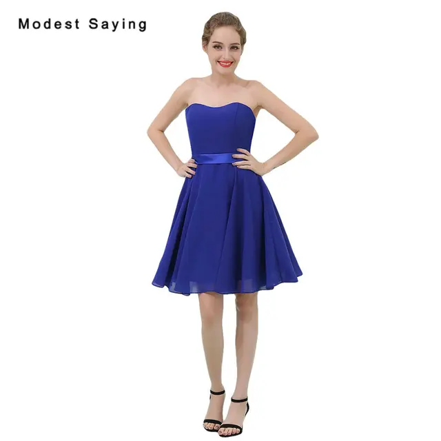 Whole Royal Blue A Line Mini Chiffon Bridesmaid Dresses 2018 Whole Royal Blue A Line Mini Chiffon Bridesmaid Dresses 2018 S Short Y Maid Of