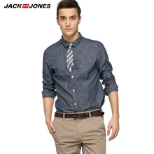 Jack Jones Brand 2017 NEW Hot Men fashion COTTON and LINEN denim shirts chic comfortable casual tops 215405028